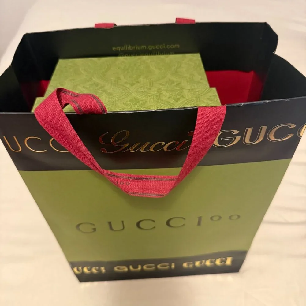 Gucci Jakarta Women Black Leather Loafer Shoes Gold GG Size 38- ORIGINAL PACKAGE - Picture 6 of 9